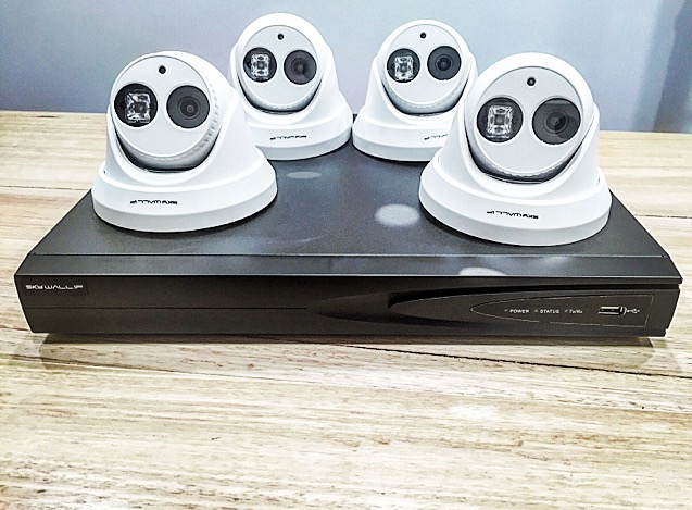 4 Channel NVR Kit with 4 x 3MP IP Turrent Domes